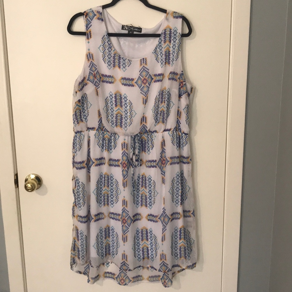 Aztec print tank dress